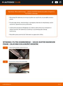 Jak wymienić Filtr powietrza kabinowy Duster Van 1.5 dCi 4x4