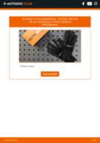 Samodzielna wymiana Filtr przeciwpyłkowy PEUGEOT - online instrukcje pdf