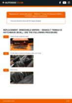 Step by step PDF-tutorial on Wiper Blades RENAULT TWINGO III replacement