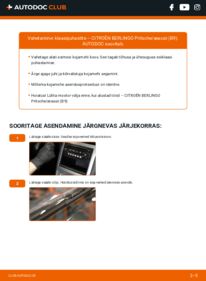 Kuidas välja vahetamist läbi viia: Citroen Berlingo Avatava Veoauto 1.6 HDi 90 16V Pesurikumm