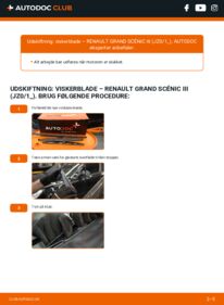 Hvordan man udfører udskiftning af: Viskerblade på 1.5 dCi Renault Grand Scenic 3