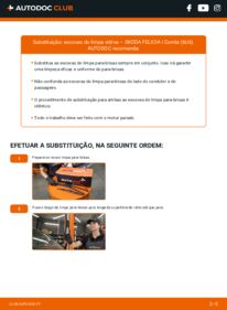 Como realizar a substituição de Escovas do Limpa Vidros 1.3 SKODA FELICIA I Estate (6U5)