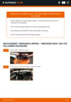 Step by step PDF-tutorial on Wiper Blades MERCEDES-BENZ C-CLASS (W203) replacement