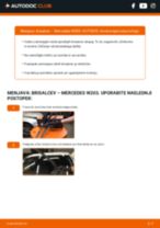 Vgraditi Metlice brisalcev MERCEDES-BENZ C-CLASS (W203) - priročniki po korakih