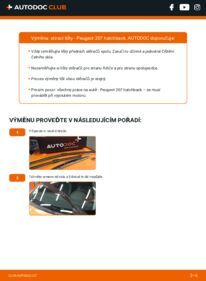 Jak provést výměnu: List stěrače 207 Hatchback 1.4 HDi