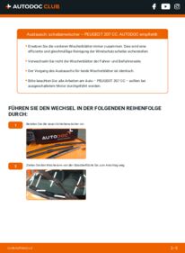 Wie der Wechsel ausgeführt wird: Scheibenwischer 1.6 16V Peugeot 207 cc