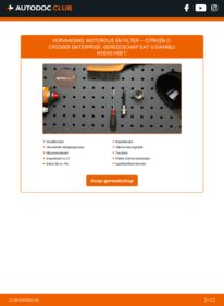 Vervanging uitvoeren: Oliefilter 2.2 HDi Citroen C Crosser Enterprise