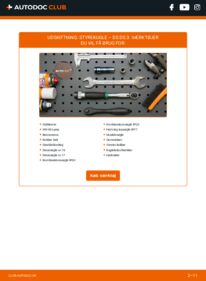 Hvordan man udfører udskiftning af: Styrekugle på 1.6 BlueHDi 100 (SABHY0, SABHYT) DS DS 3