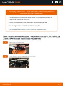 Vervanging uitvoeren: Ruitenwissers CLK 200 1.8 Kompressor (209.442) Mercedes A209