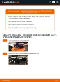 Kako izvesti menjavo: Metlica brisalnika stekel CLK Cabrio (A209) CLK 200 1.8 Kompressor (209.442)
