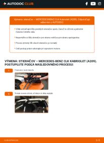 Ako vykonať výmenu: Stieracia liżta na CLK Cabrio (A209) CLK 200 1.8 Kompressor (209.442)
