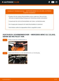 Wie der Austausch bewerkstelligt wird: Scheibenwischer CLC 220 CDI 2.2 (203.708) Mercedes CLC CL203