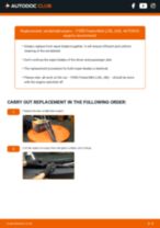 High-level professional manual on replacing the Window wipers on the FIESTA