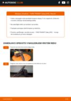 Priročen vodič po korakih, ki ti pokaže, kako zamenjati izdelek Metlica brisalnika stekel na avtu TRANSIT