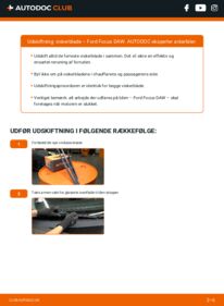 Hvordan man udfører udskiftning af: Viskerblade på 1.6 16V Ford Focus DAW