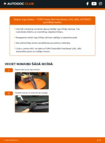 Kā veikt nomaiņu: 1.25 i 16V Ford Fiesta Mk4 Stikla tīrītāja slotiņa