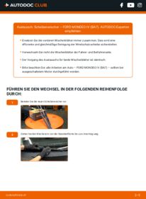 Wie der Austausch bewerkstelligt wird: Scheibenwischer 2.0 TDCi Ford Mondeo Mk4