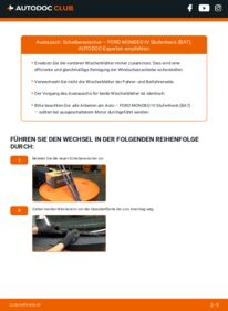 Wie der Austausch bewerkstelligt wird: Scheibenwischer 2.0 TDCi Ford Mondeo MK4 BA7
