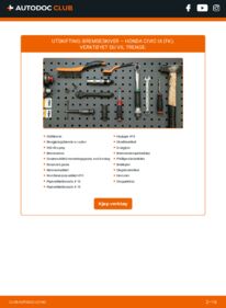 Slik bytter du Bremseskiver 1.6 i-DTEC (FK3) Honda Civic IX
