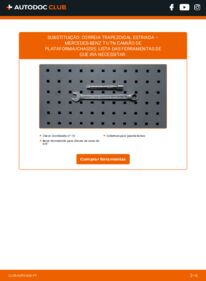 Como realizar a substituição de Correia Trapezoidal Estriada 410 D 2.9 (611.417, 611.418) MERCEDES-BENZ T1/TN Platform/Chassis