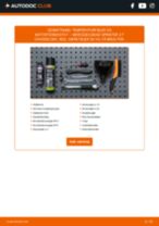 Trin-for-trin PDF-tutorial om skift af MERCEDES-BENZ SPRINTER 2-t Platform/Chassis (901, 902) Termostat