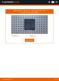 How to carry out replacement: Air Filter E 2.0 (201.024) Mercedes W201