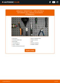 Kako izvesti menjavo: Termostat Vectra B CC (J96) 1.6 i 16V (F68)