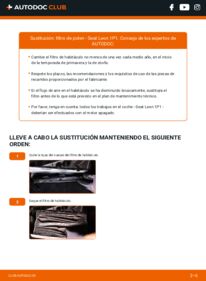 Cómo sustitución de Filtro de Habitáculo 1.9 TDI Seat León 2