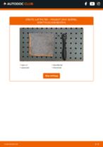 Steg-för-steg-guide i PDF om att byta Luftfilter i PEUGEOT 205 Box