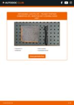 Stap-voor-stap PDF-handleidingen over het veranderen van PEUGEOT PARTNER Combispace (5F) Luchtfilter