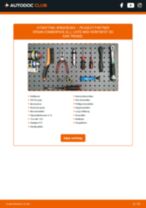 Bytte Bremsesko foran og bak PEUGEOT Partner Origin Combispace (G_): handleiding pdf