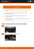 Matrix E130 1.8 VVTi manual pdf free download