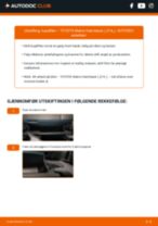 Manuell PDF om Matrix Hatchback (_E14_) 2.4 4WD (AZE144) vedlikehold