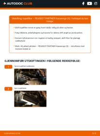 Slik bytter du Kupefilter 1.9 D Peugeot Partner Van