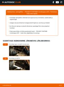 Kuidas välja vahetamist läbi viia: Peugeot Partner Combispace 5F 2.0 HDI Salongifilter