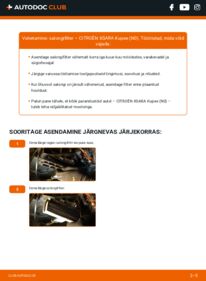 Kuidas välja vahetamist läbi viia: Citroen Xsara Kupee 1.6 16V Salongifilter