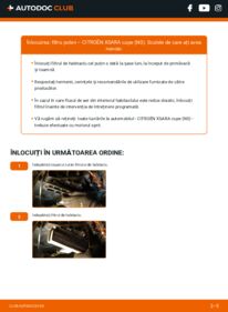 Cum să efectuați înlocuirea: Filtru habitaclu Citroen Xsara Coupe 1.6 16V