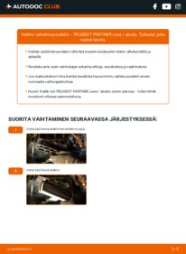Kuinka vaihtaa Raitisilmasuodatin 1.9 D PEUGEOT PARTNER Platform/Chassis -autoon