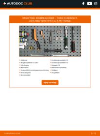 Slik bytter du Bremseklosser 1.2 VTi 82 DS3 Cabrio