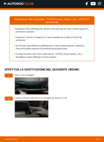 Sostituzione di Filtro Antipolline TOYOTA Avalon Limousine (_X3_) 3.5 (GSX30_)