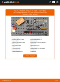 Comment effectuer un remplacement de Disque de frein 2.0 TDI VW CADDY ALLTRACK Box (SAA)