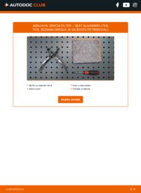 Kako izvesti menjavo: Zracni filter Alhambra I (7V8, 7V9) 1.9 TDI