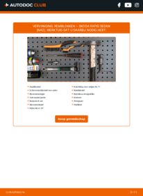 Vervanging uitvoeren: Remblokken 1.6 TDI Skoda Rapid Sedan