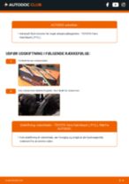Den professionelle guide til udskiftning af Viskerblade på din Toyota Yaris 3 1.4 D (NLP130_)