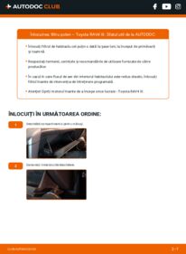 Cum să efectuați înlocuirea: Filtru habitaclu Toyota RAV4 Mk3 2.2 D 4WD (ALA30_)