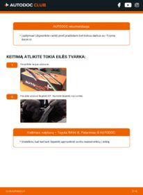 Kaip atlikti keitimą: Toyota RAV4 XA30 2.2 D 4WD (ALA30_) Valytuvo gumelė