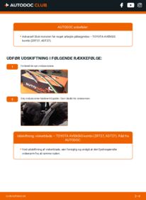 Hvordan man udfører udskiftning af: Viskerblade på 1.8 VVT-i (ZRT271_) Toyota Avensis T27 Stationcar