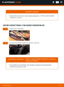 Hvordan man udfører udskiftning af: Viskerblade på 3.0 D-4D (KDJ155_, KDJ150_) Toyota Land Cruiser 150