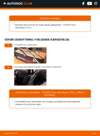 Hvordan man udfører udskiftning af: Viskerblade på 1.4 D (NLP130_) Toyota Yaris 3