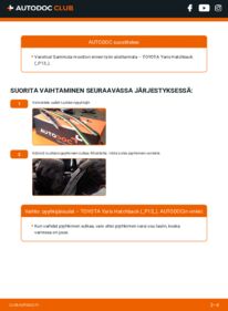 Kuinka vaihtaa Pyyhkijänsulat 1.4 D (NLP130_) Toyota Yaris xp13 -autoon